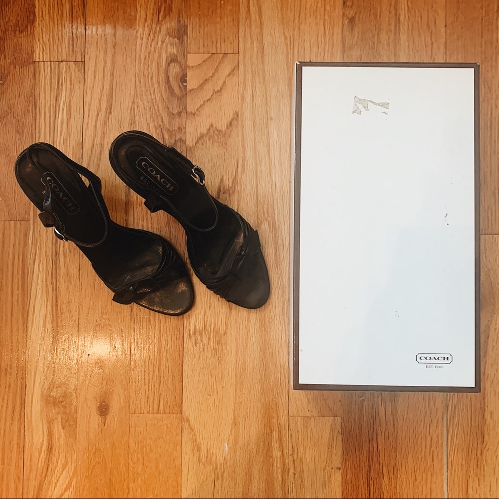 Coach Joelle Black Sandal 85MM - Picture 2 of 6